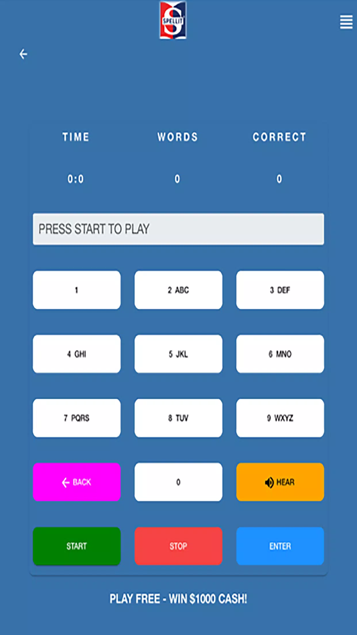 SPELLIT® SPELL WORDS WIN CASH ภาพหน้าจอ 1