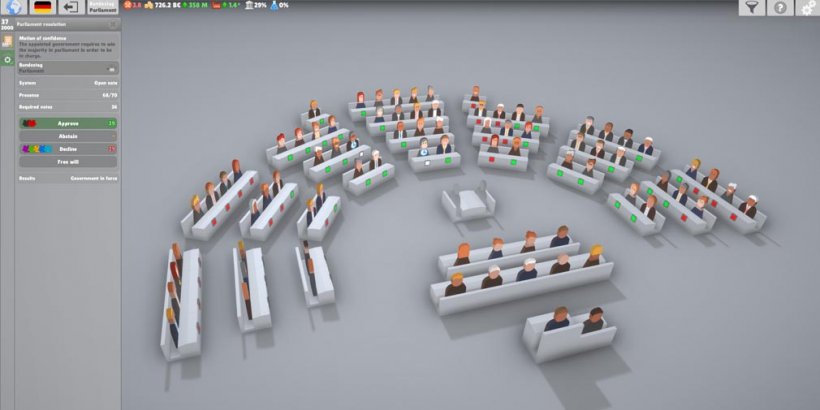 Lawgivers II te permite tomar el control de asuntos políticos en tus propias manos en un simulador minimalista