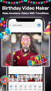 Schermata Happy birthday video maker 0