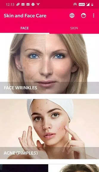 Skin and Face Care - acne, fai Capture d'écran 0