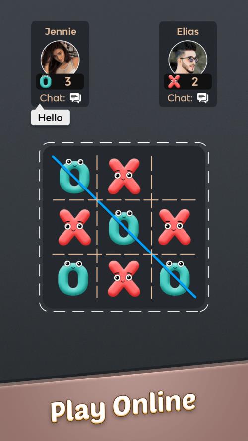 Tic Tac Toe Emoji Schermafbeelding 0