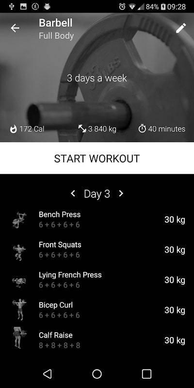 Barbell Home Workout Captura de tela 1