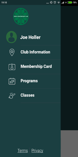 CCRC Tennis Mobile App Ảnh chụp màn hình 1