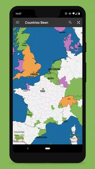 Countries Been: Visited Places 스크린샷 2