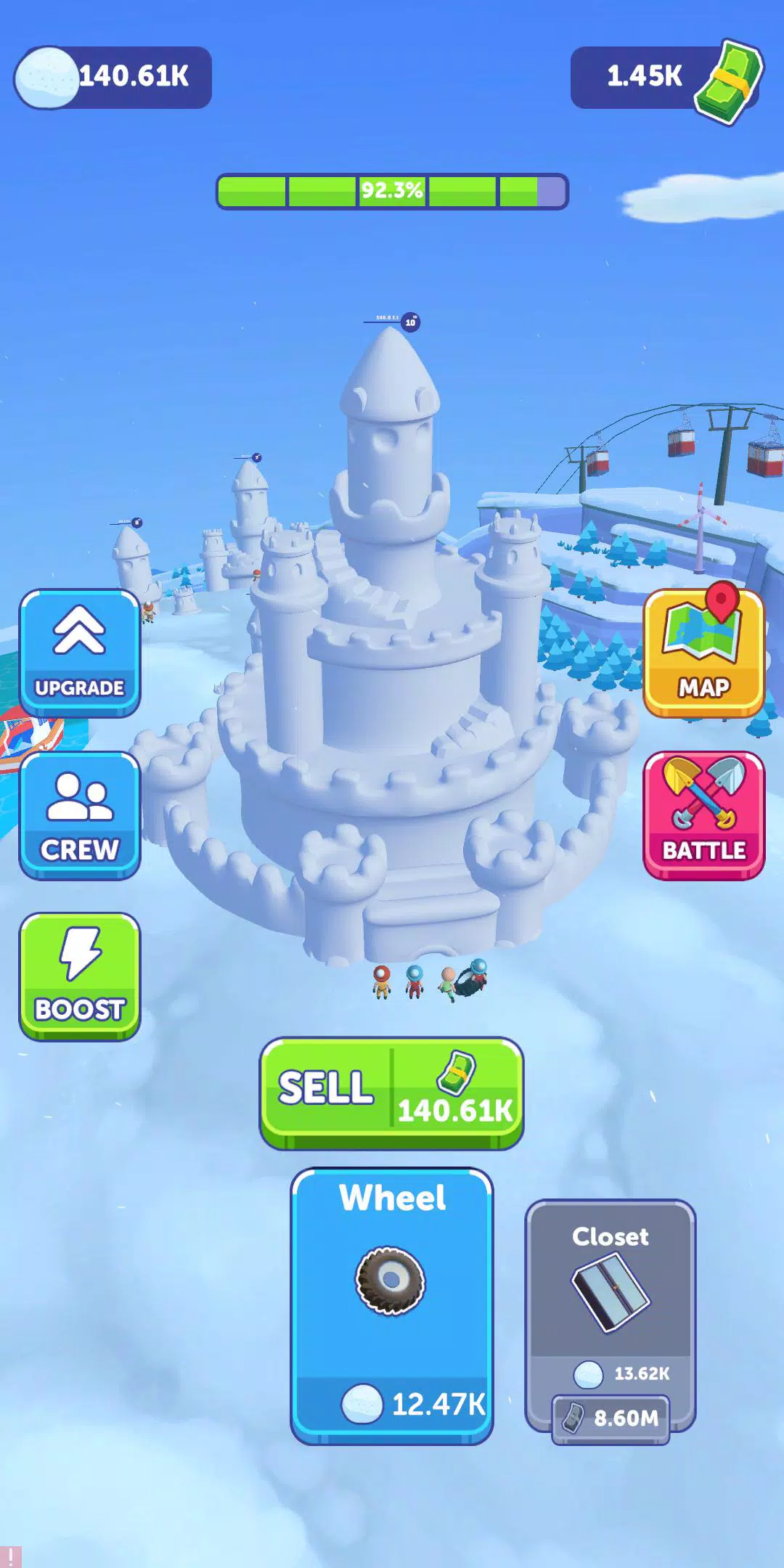 Snow Castle: Idle Clicker Скриншот 1