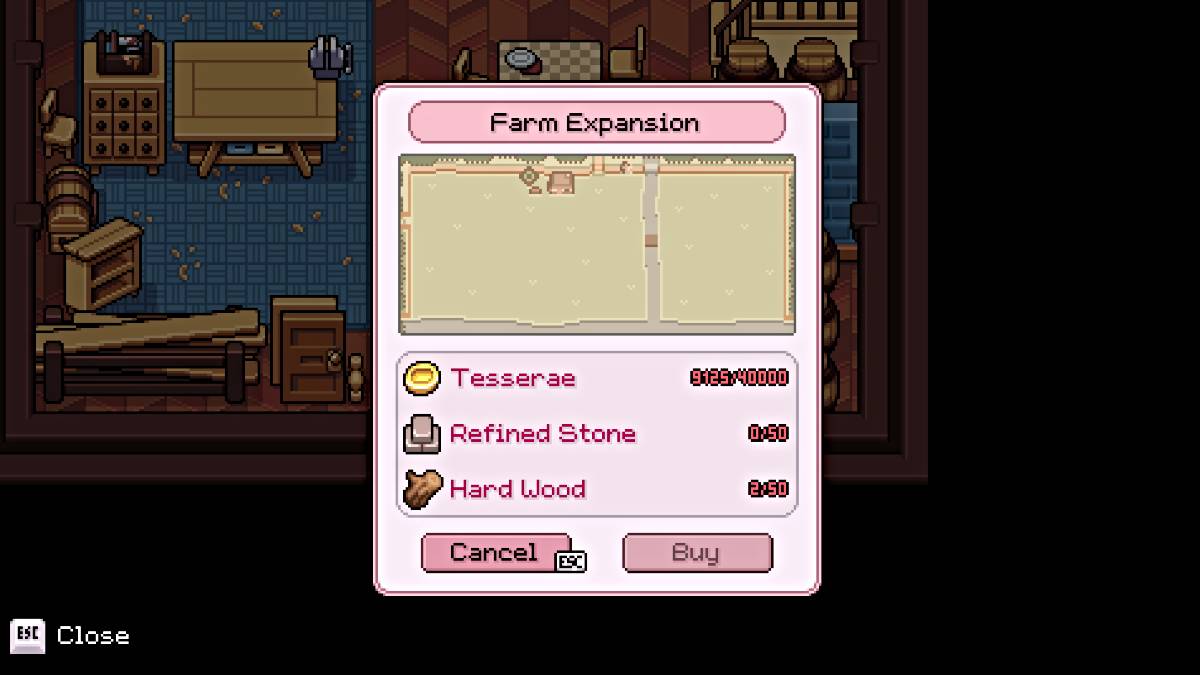 Farm Expansion requirements in Fields of Mistria