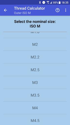 Thread calculator Schermafbeelding 1