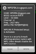 Schermata WPSPIN. WPS Wireless Scanner. 0