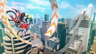 Bike Stunts 3D - Rooftop Chall Captura de pantalla 2