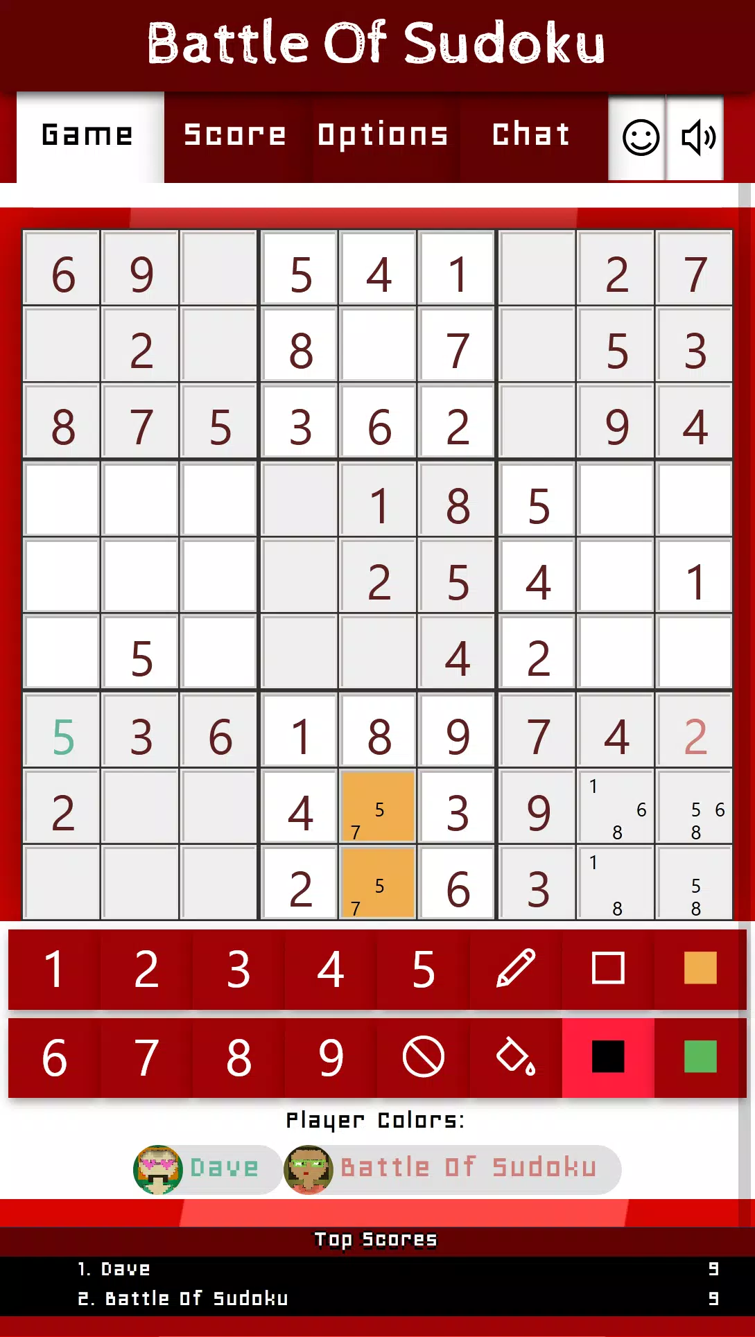 Battle Of Sudoku Captura de tela 1