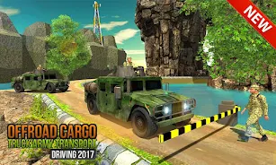 Offroad US Army Truck Driving Captura de pantalla 1