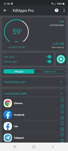 KillApps: Close Running Apps স্ক্রিনশট 0