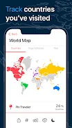 Pin Traveler: Trip, Travel Map ဖန်သားပြင်ဓာတ်ပုံ 1