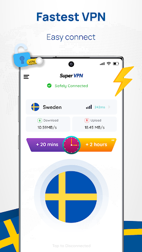 Sweden VPN: Get Sweden IP Tangkapan skrin 0