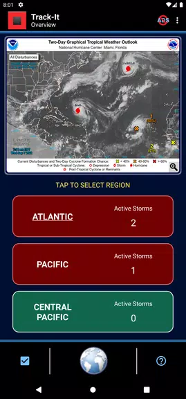 Schermata Track-It Hurricane Tracker 0