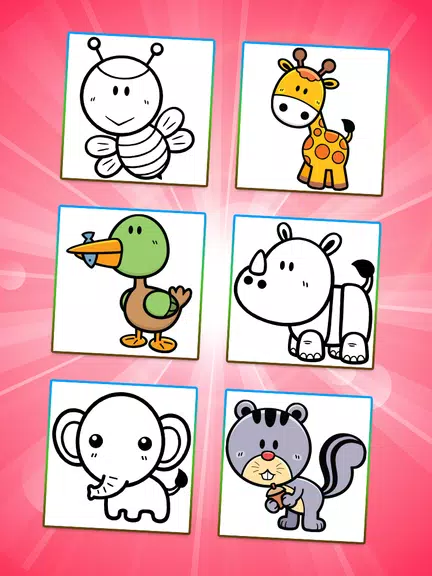 Coloring Games: Color Animals Captura de pantalla 0