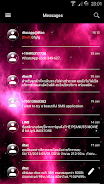 SMS Messages GlassNebula Theme Zrzut ekranu 2