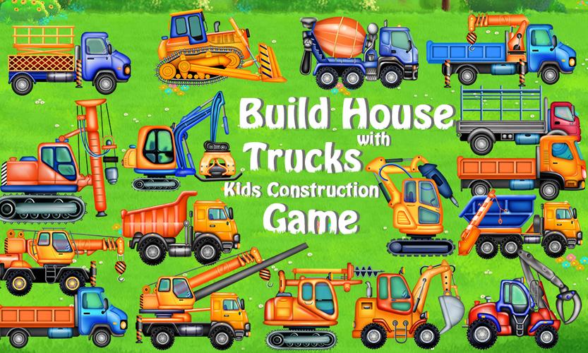 Build Town House with Trucks Ekran Görüntüsü 0