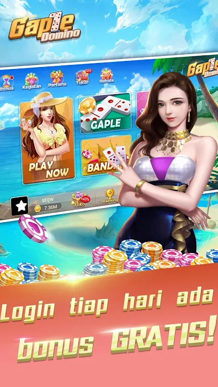 Domino Gaple: QQ 99 dan Texas Lokal Indo Screenshot 0