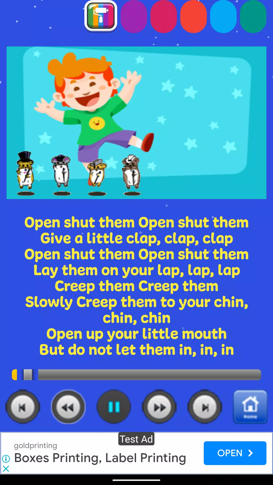 Kids Songs Offline App Capture d'écran 3