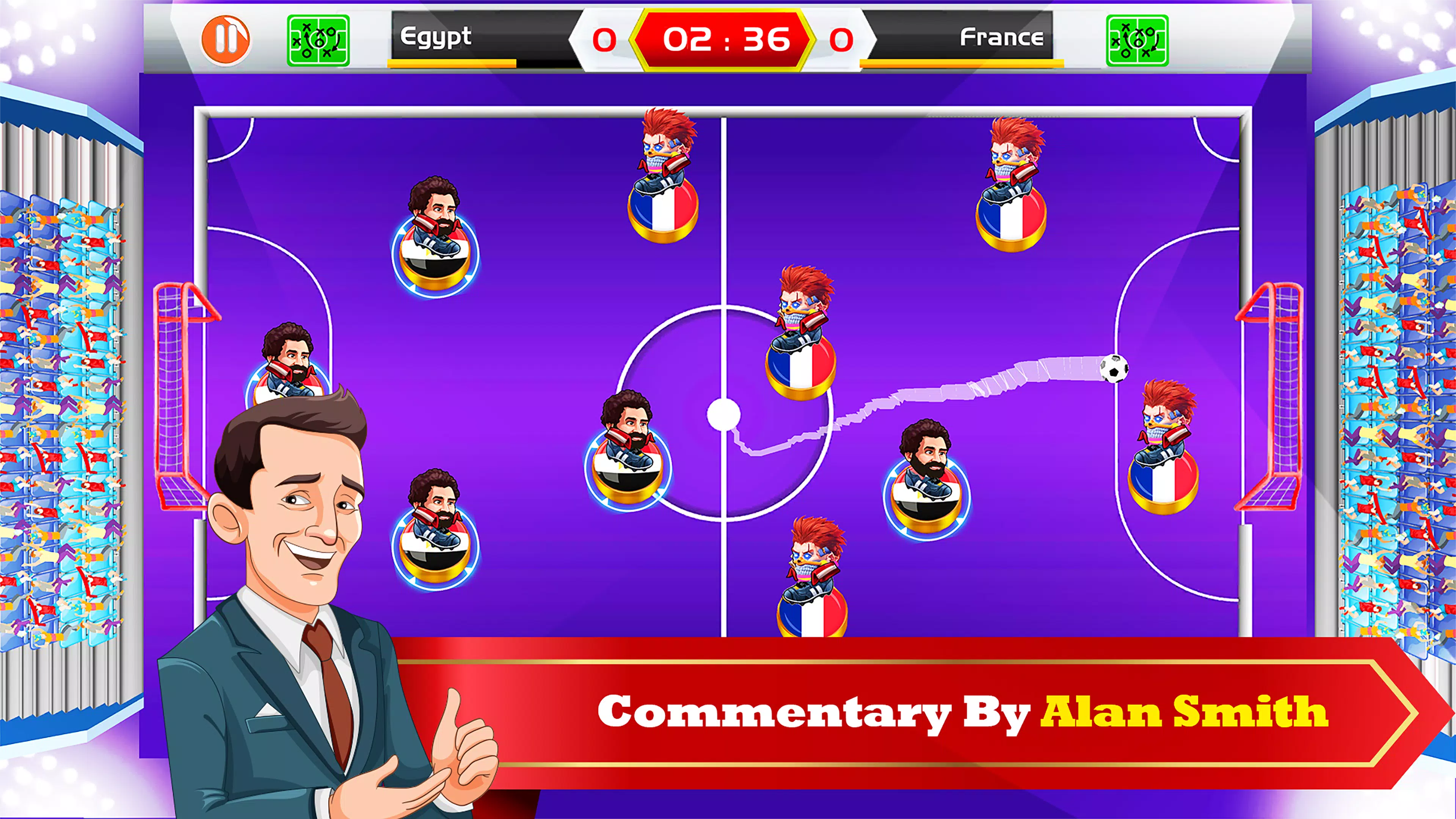 Finger Soccer: 2D Superstar ဖန်သားပြင်ဓာတ်ပုံ 1