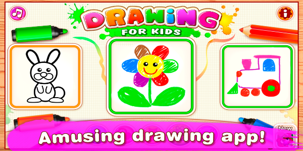 Bini Drawing for Kids Games ภาพหน้าจอ 0