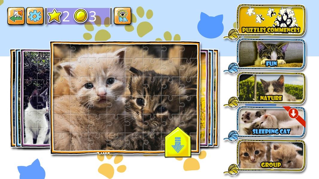 Jigsaw Puzzle Cats Kitten Ekran Görüntüsü 2