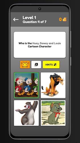 Guess Cartoon Character Quiz Schermafbeelding 3