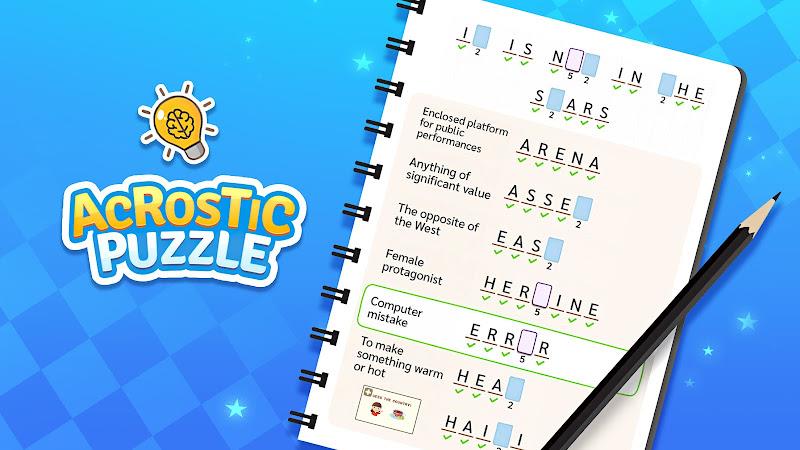 Acrostic Puzzle: Logic Fill in স্ক্রিনশট 0