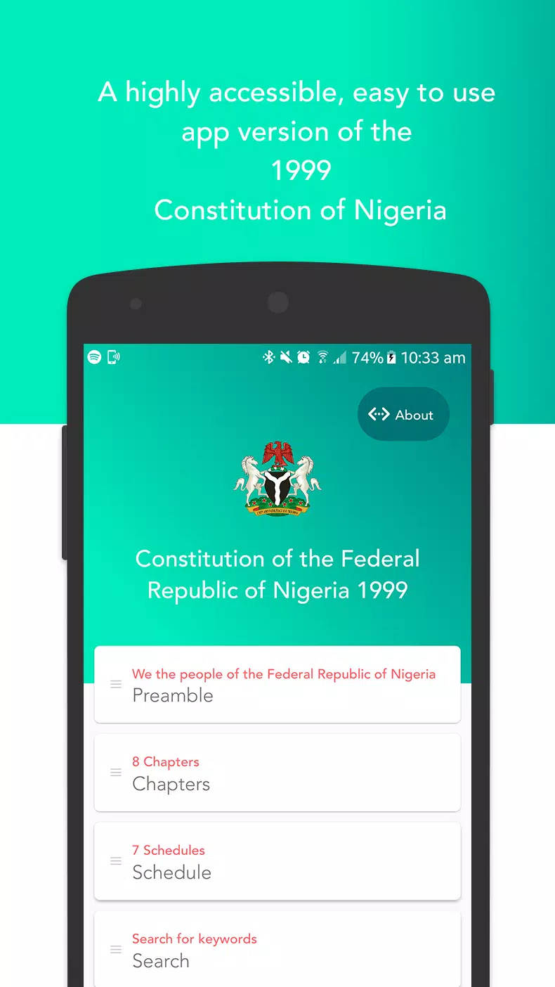 The Nigerian Constitution 1999 ဖန်သားပြင်ဓာတ်ပုံ 0