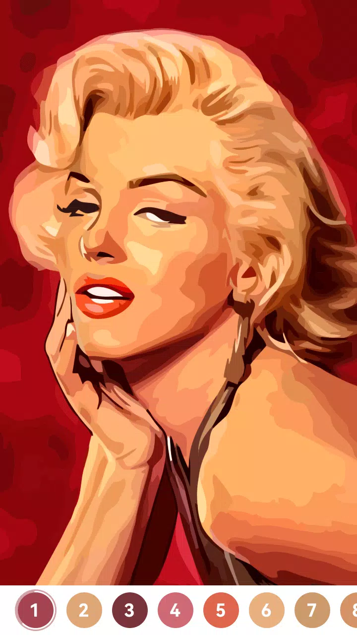 Celebrity Paint by Number Game Screenshot 3