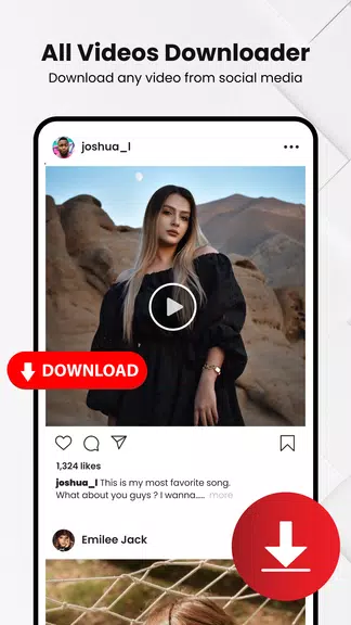 Video Downloader App - Mesh ဖန်သားပြင်ဓာတ်ပုံ 0