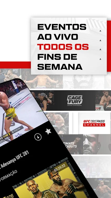 UFC Fight Pass - MMA ao vivo Screenshot 1