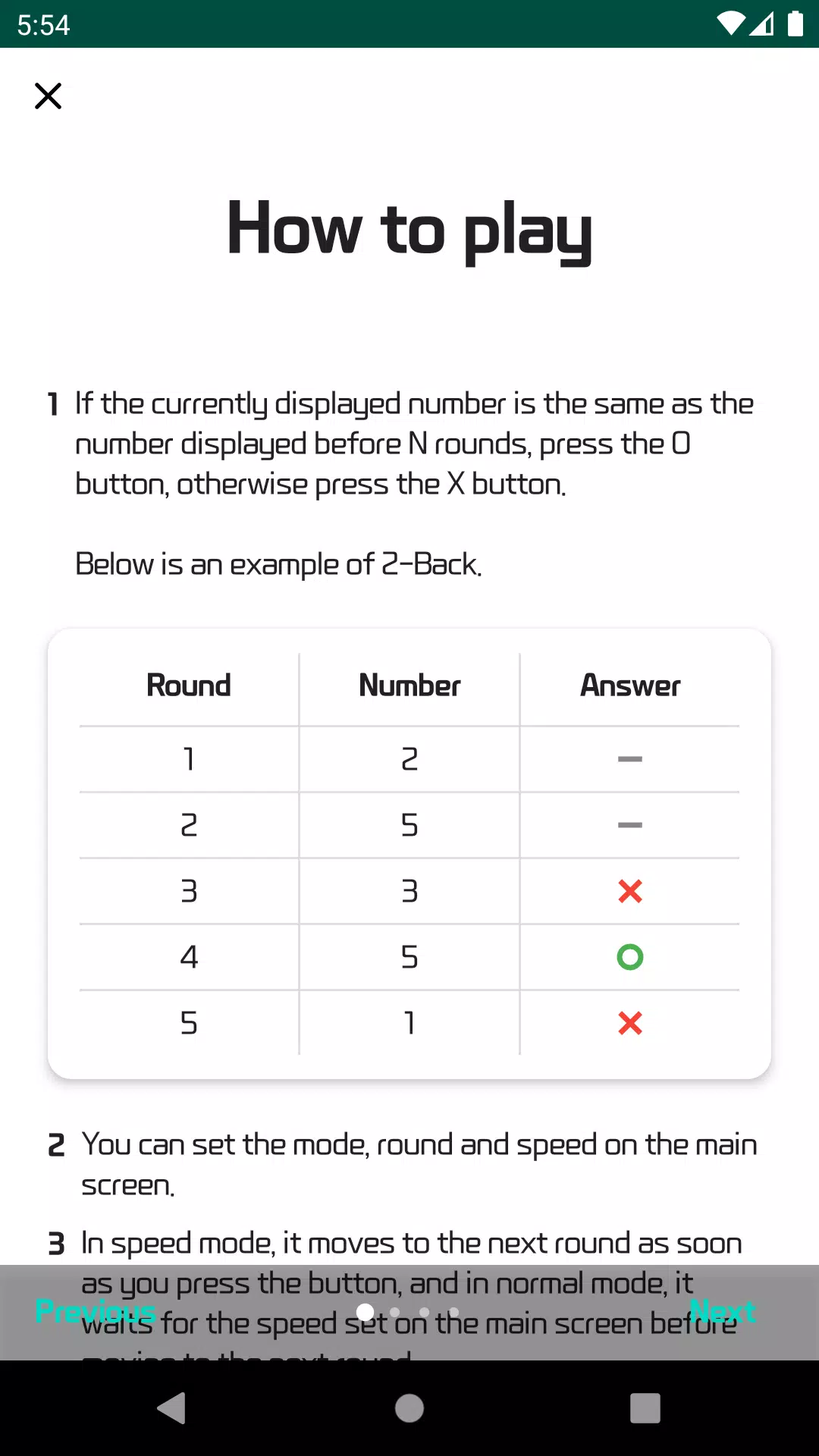 N-Back - Brain Training ဖန်သားပြင်ဓာတ်ပုံ 0