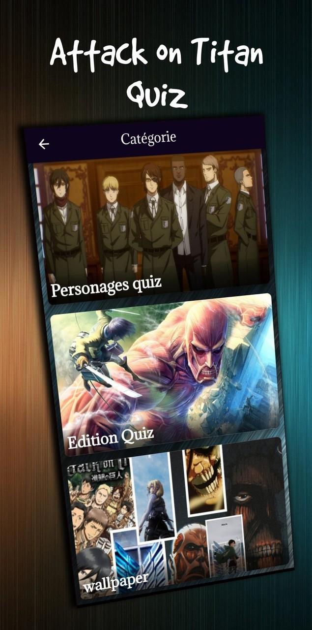 attack on titan character quiz Ekran Görüntüsü 1