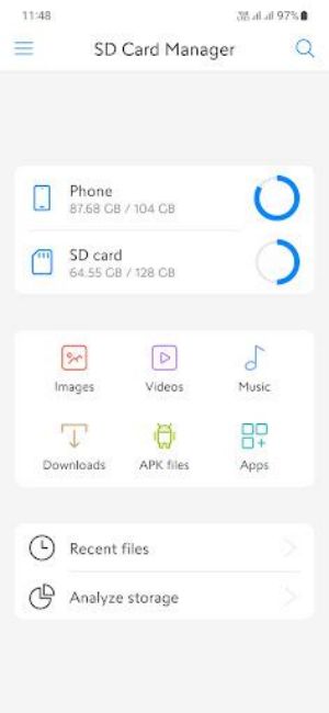 SD Card Manager For Android应用截图第2张