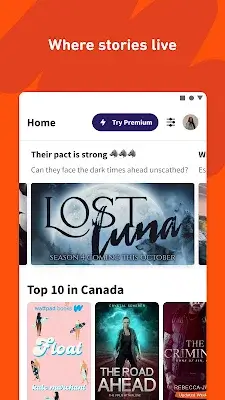 Schermata Wattpad - Read & Write Stories 0