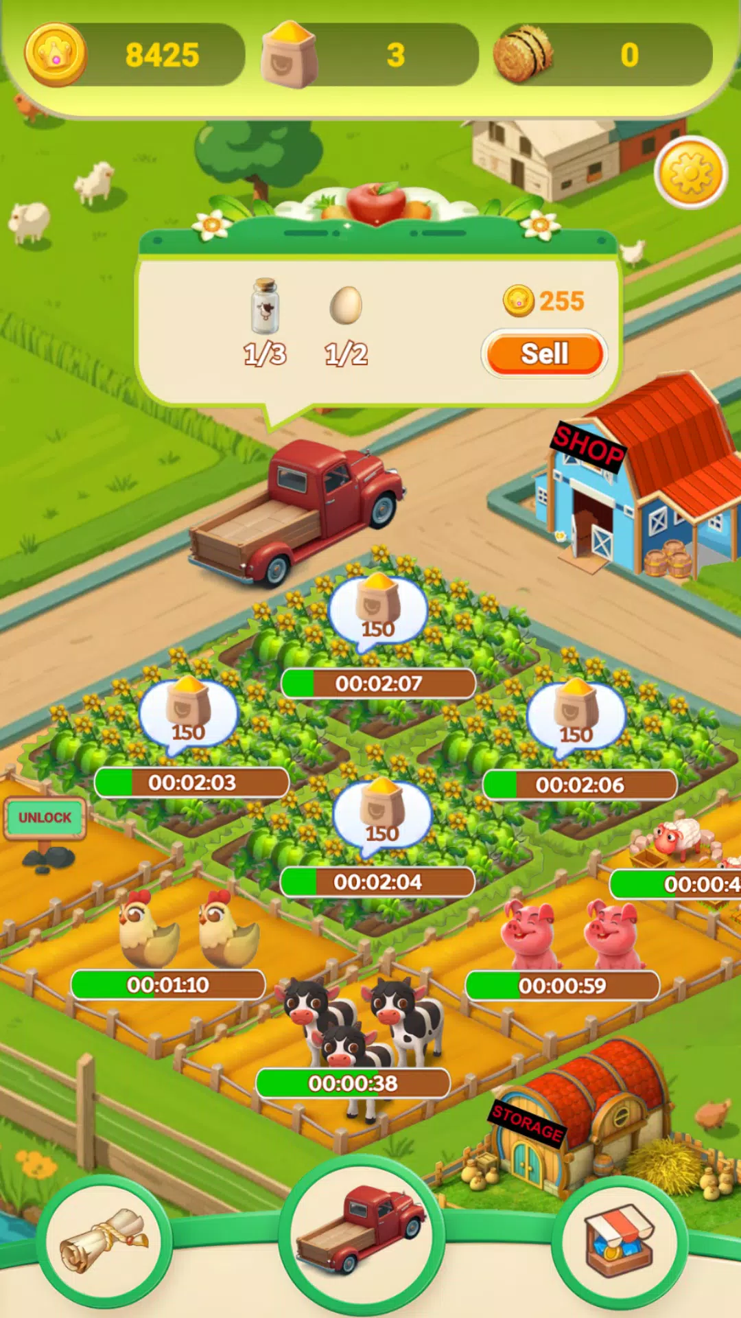 Cozy Town: Farms & Trucks Ảnh chụp màn hình 3