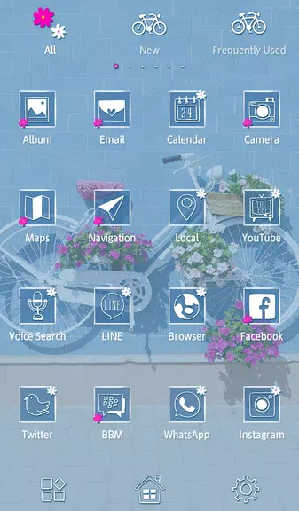 Vintage Floral Bike Theme স্ক্রিনশট 1