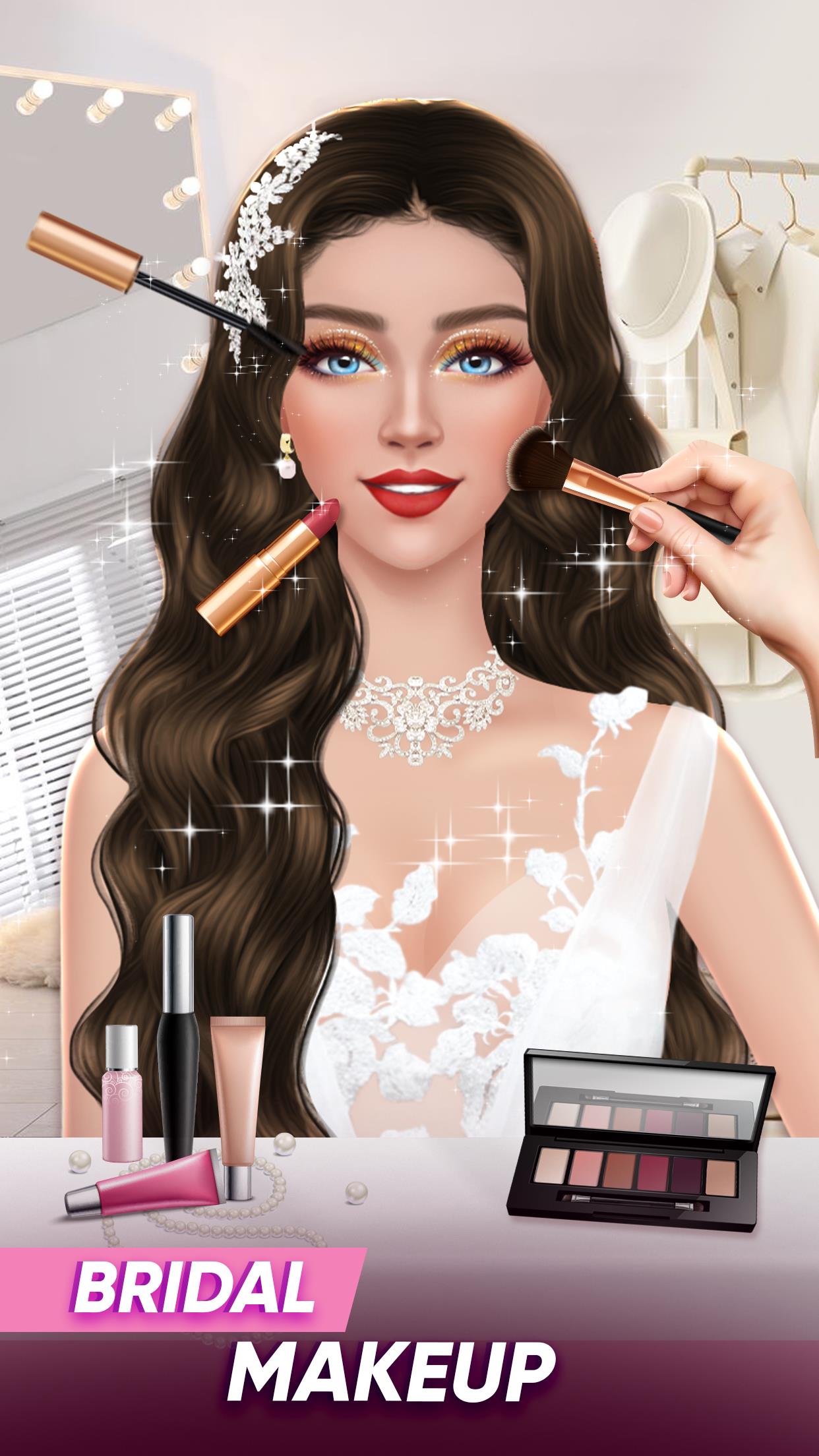 Wedding Dress Up Bridal Makeup Schermafbeelding 1