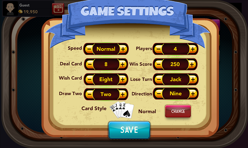 Offline Crazy Eights - Free Card Game 스크린샷 1