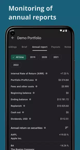 Investing portfolio tracker Captura de pantalla 3