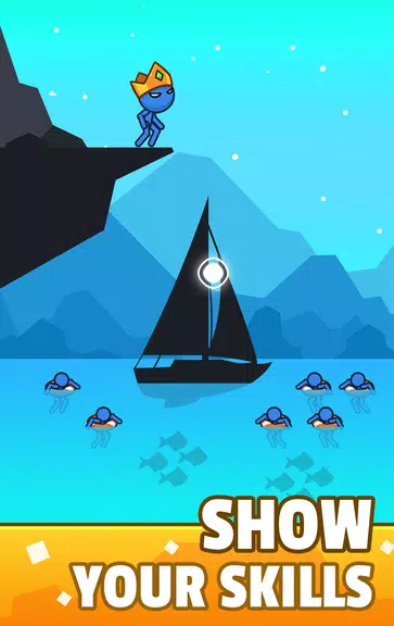 Stickman Jump into Water Tangkapan skrin 0