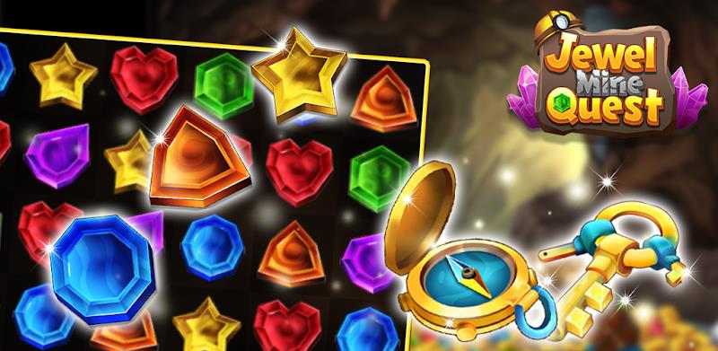 Jewel Mine Quest: Match-3 Ảnh chụp màn hình 1