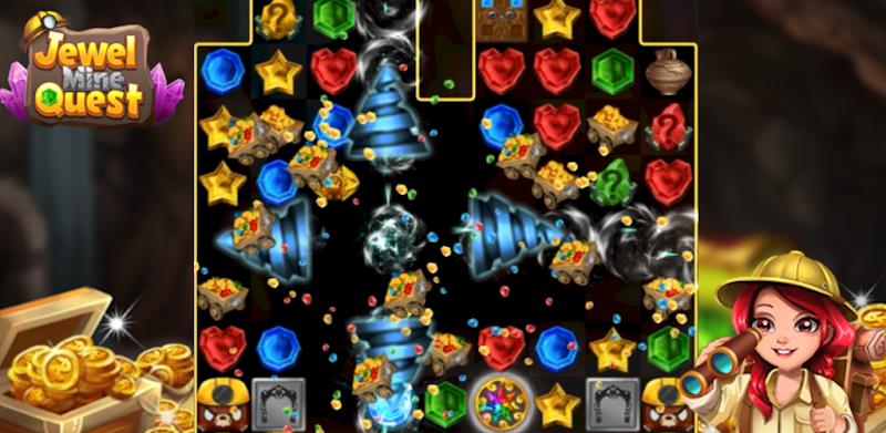 Jewel Mine Quest: Match-3 Ảnh chụp màn hình 2