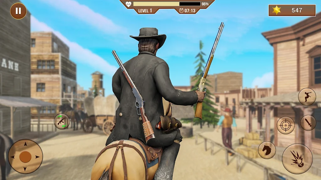 West Cowboy Shooting Games 3D ဖန်သားပြင်ဓာတ်ပုံ 0