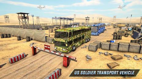 Army Bus Transporter Sim Games ภาพหน้าจอ 0