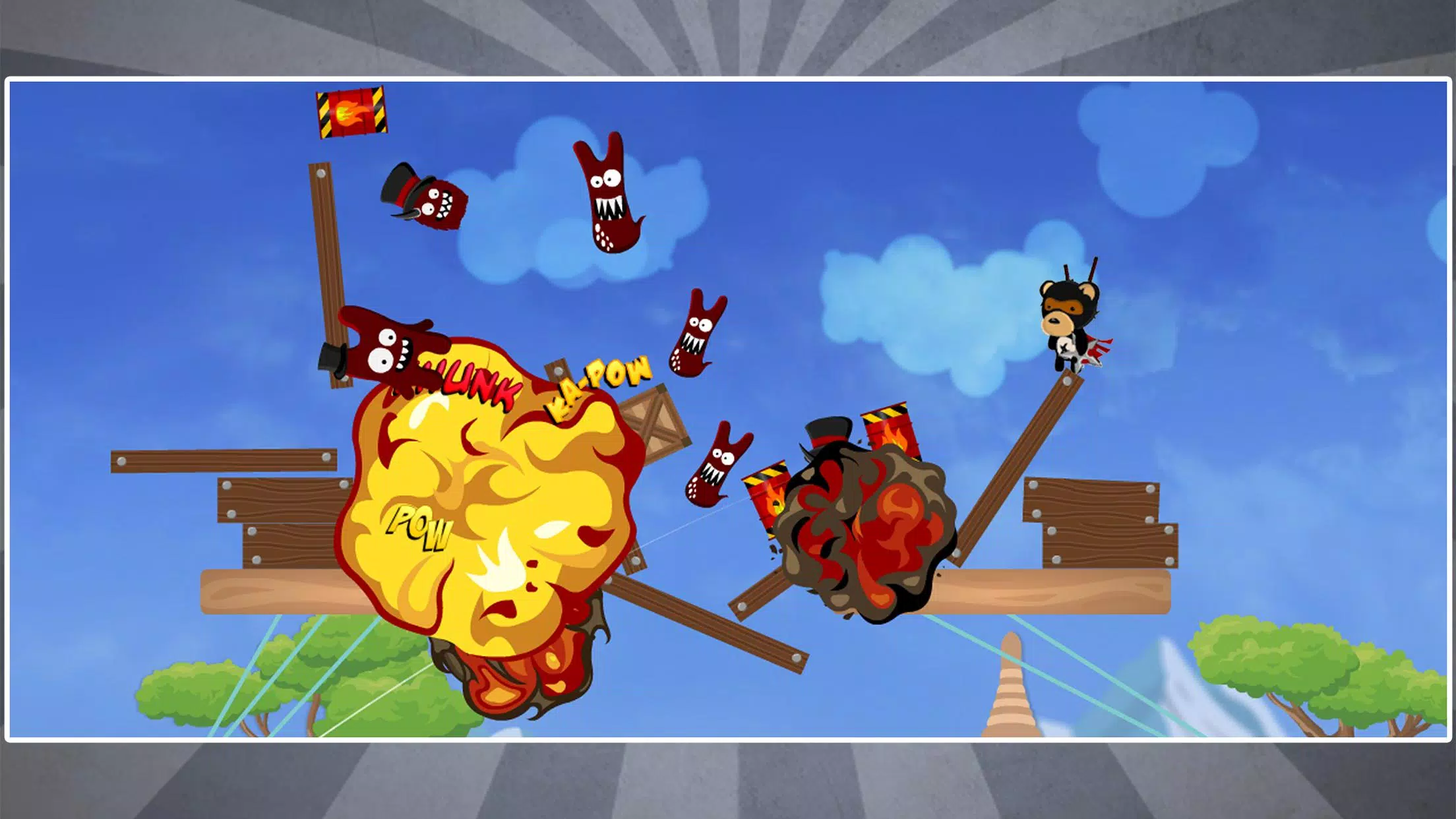 Ninja Bear: Slingshot Shooter スクリーンショット 2