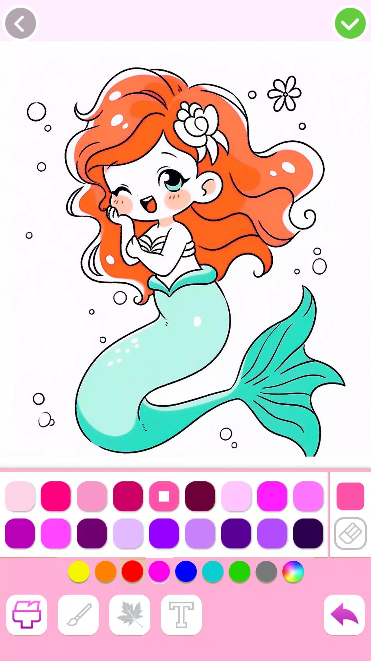 Mermaid Coloring:Mermaid games Capture d'écran 1