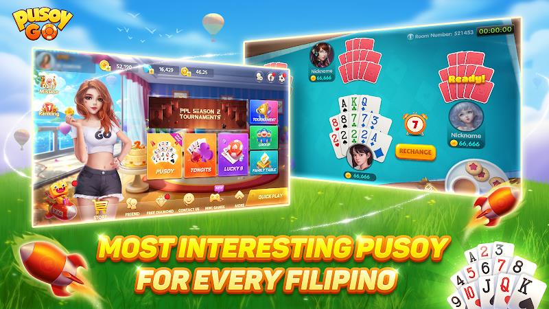 Pusoy Go-Competitive 13 Cards ภาพหน้าจอ 1